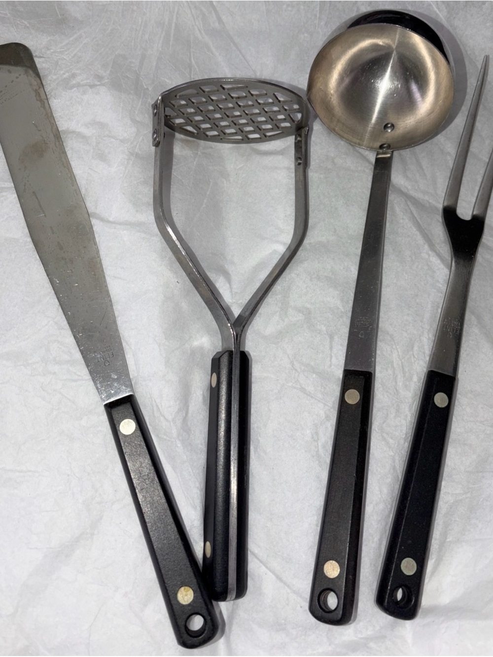 Vintage Flint Stainless Steel Kitchen Utensil Set